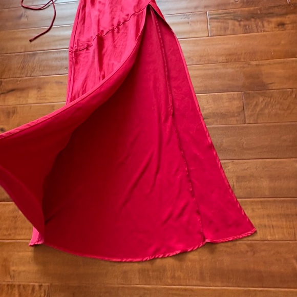 Isobel Maxi Red Dress by Babyboo Fashion Size XS High-High Split - Picture 4 of 10